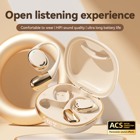 Bone conduction wireless Bluetooth earphones with ultra long battery life, noise reduction, no in ear movement, hanging ear earp