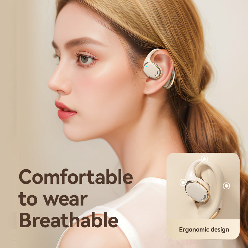 Bone conduction wireless Bluetooth earphones with ultra long battery life, noise reduction, no in ear movement, hanging ear earp
