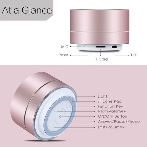 LENRUE Portable Wireless Bluetooth Speaker Stereo Portable Led Speakers with Built Mic MP3 MINI Subwoof Smart Column Loudspeaker
